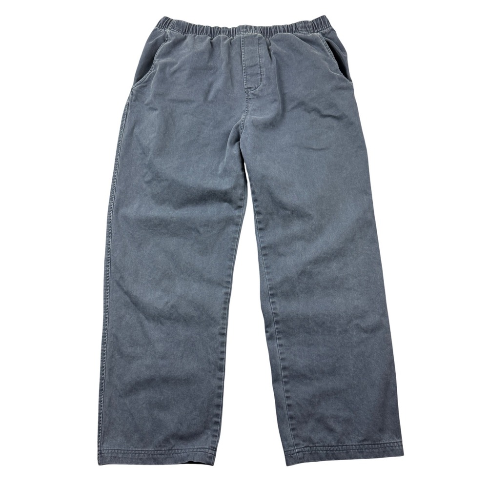 Vtg Quiksilver Edition Mens Large Blue Faded Relaxed Elastic Waist Pants Surfer